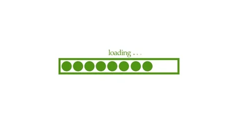 Simple loading bar and dots showing a waiting or progress status animation Stock Footage 337182772