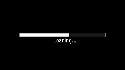 Simple loading bar and the word loading showing progress wait and system st.. Stock Footage 340387593