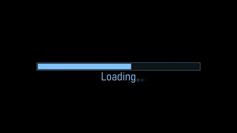 Simple loading bar and the word loading showing progress wait and system st.. Stock Footage 340387614