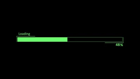 Simple loading bar with percentage progress animation, Modern waiting loadi.. Stock Footage 340387920