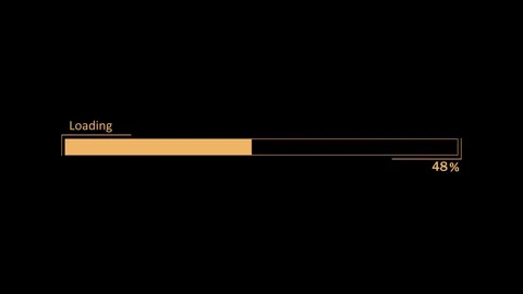 Simple loading bar with percentage progress animation, Modern waiting loadi.. Stock Footage 340387928