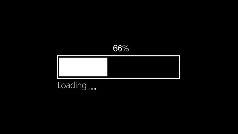 Simple loading bar process in progress and waiting for completion animation Stock Footage 336909337