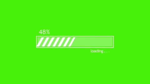 Simple loading bar showing percent progress with loading text animation Stock Footage 337183010