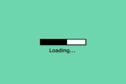 Simple loading bar as website design element Stock Illustration