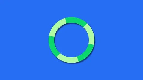 SIMPLE LOADING ICON IN GREEN SCREEN. LOADING SYMBOL IN HIGH RESOLUTION.ILLU.. Stock Illustration