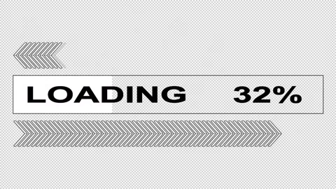 Simple "LOADING" Overlay - White bar and black filled text Video stock 163052190
