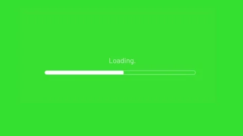 Simple Loading Progress Bar on Green Screen Animation (Chroma Key) 4K Stock Footage 329765267