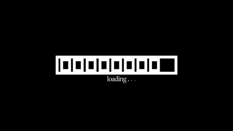 Simple loading progress bar showing waiting screen with dots animation Stock Footage 337182847