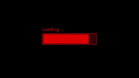 Simple Loading Screen with Progress Bar, Waiting Animation with Progress Ba.. Stock Footage 317647728