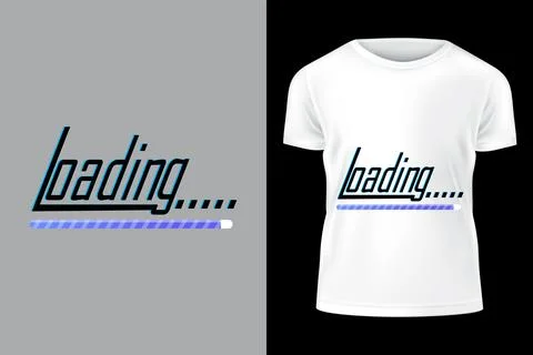 Simple loading t-shirt designs Stock Illustration