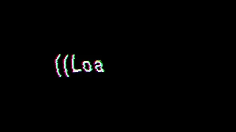 Simple Loading Text Animation Glitch Effect Vídeos de archivo 334091727