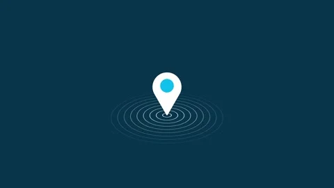Simple location tracking concept animation. signal point and location icon. Stock Footage 293483116