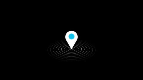 Simple location tracking concept animation. signal point and location icon. Stock Footage 293483117