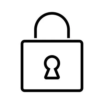 Simple lock icon. Security symbol. Vector. Illustrazione stock
