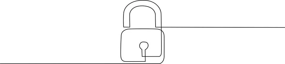 Simple lock illustration Vector Stock Illustration