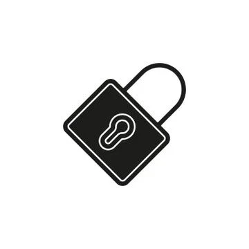 Simple Lock Vector Icon 스톡 일러스트