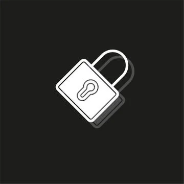 Simple Lock Vector Icon 스톡 일러스트