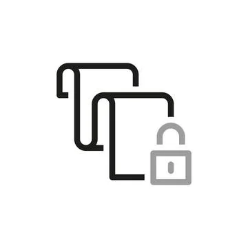 Simple Locks Related Vector Line Icons. Document protection. Vector illustrat イラスト素材