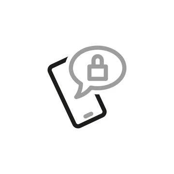 Simple Locks Related Vector Line Icons. Mobile messaging protection. Vector i Illustrazione stock
