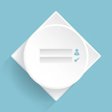 Simple login screen design Illustrazione stock