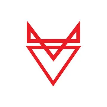 Simple logo design about fox head for business logo design イラスト素材