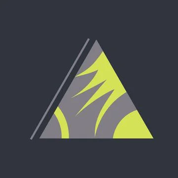 Simple Logo Design. Abstract symbol template. For any company. Dark style. Jpeg Stock Illustration