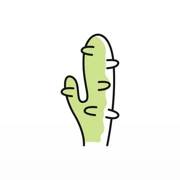 A simple logo design of a cactus Stock Illustration