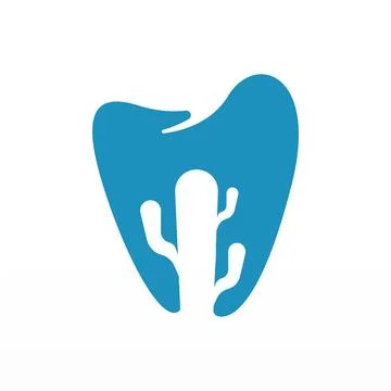 A simple logo design of a cactus Stock Illustration