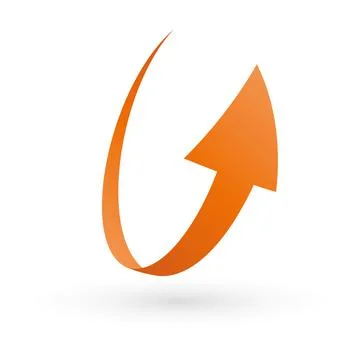 Simple loop circle arrow icon Stock Illustration