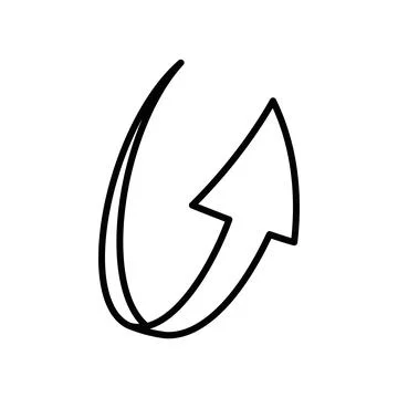 Simple loop circle arrow icon Stock Illustration