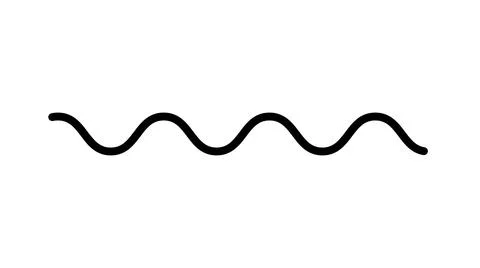 Simple Loopable trendy squiggle line animation Illustrazione stock