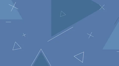 Simple looped dark blue background with geometric shapes. Stock Footage 122992476