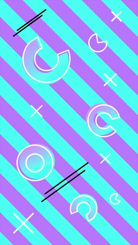 Simple looped mint and cyan background with geometric shapes. Video stock 249932354