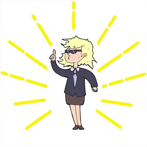 A simple looping animated cartoon agent woman Stock Footage 312973992