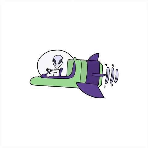 A simple looping animated cartoon alien spacecraft Vidéo 312998048