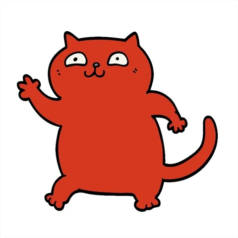 A simple looping animated cartoon cat | Stock Video | Pond5