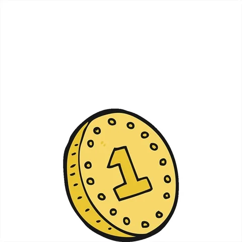 A simple looping animated cartoon coin Video stock 312978718
