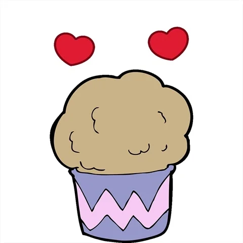 A simple looping animated cartoon cupcake Stock Footage 312952302