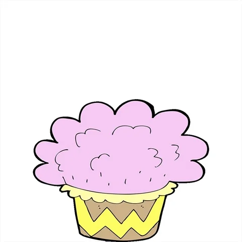A simple looping animated cartoon cupcake Stock Footage 312972108