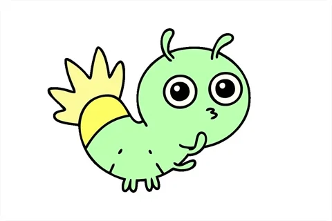 A simple looping animated cartoon of a cute glow bug Stock Footage 312957912