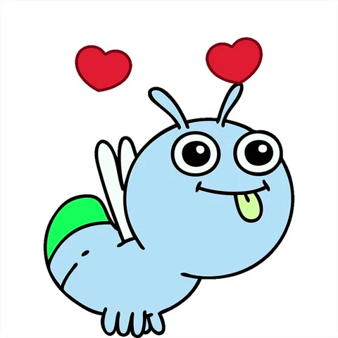 A simple looping animated cartoon of a cute glow bug Stock Footage 312994755