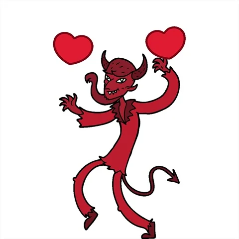 A simple looping animated cartoon dancing devil 動画素材 313009648