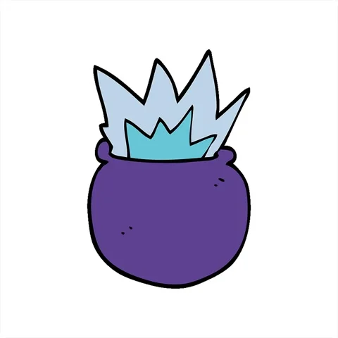 A simple looping animated cartoon doodle exploding cauldron 스톡 동영상 312958846