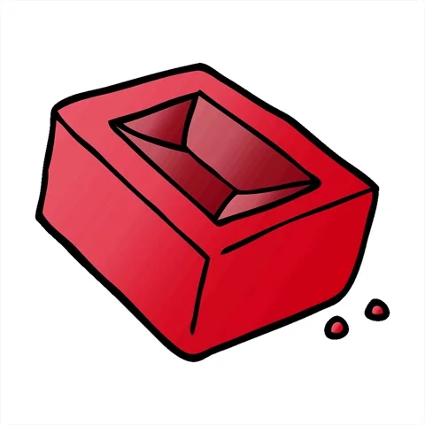 A simple looping animated cartoon doodle of a red brick Vídeos de archivo 312959804