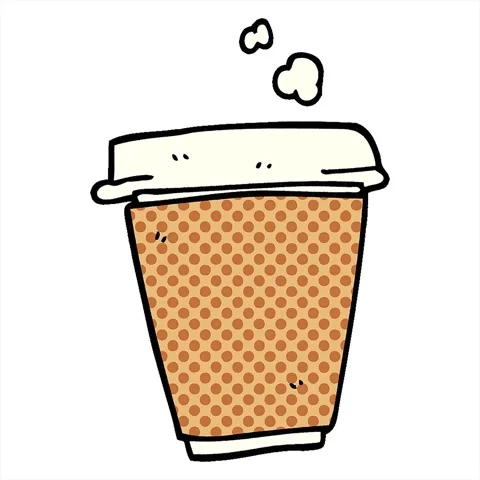 A simple looping animated cartoon doodle coffee cup Stock Footage 312960606