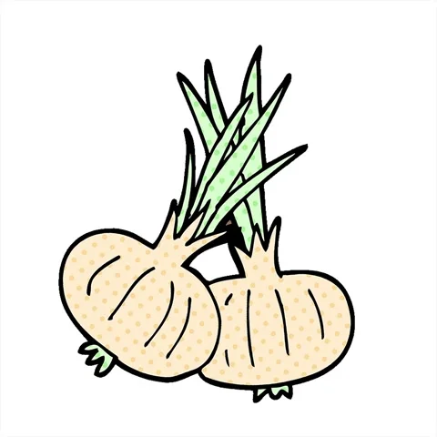 A simple looping animated cartoon doodle onion Video stock 312968238