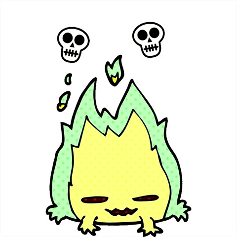 A simple looping animated cartoon doodle fire demon Vidéo 313002024