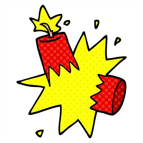A simple looping animated cartoon doodle dynamite Stock-Footage 313004758