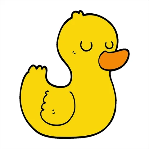 A simple looping animated cartoon duck | Stock Video | Pond5