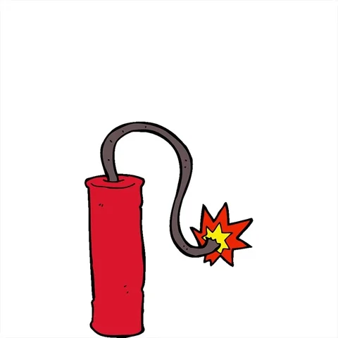 A simple looping animated cartoon dynamite Stock-Footage 312949972